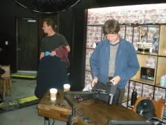 Clev and Mills filming the TMR Show