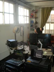 John setting up the Twitch Show