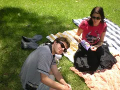 Clev & Jess at Bat's picnic